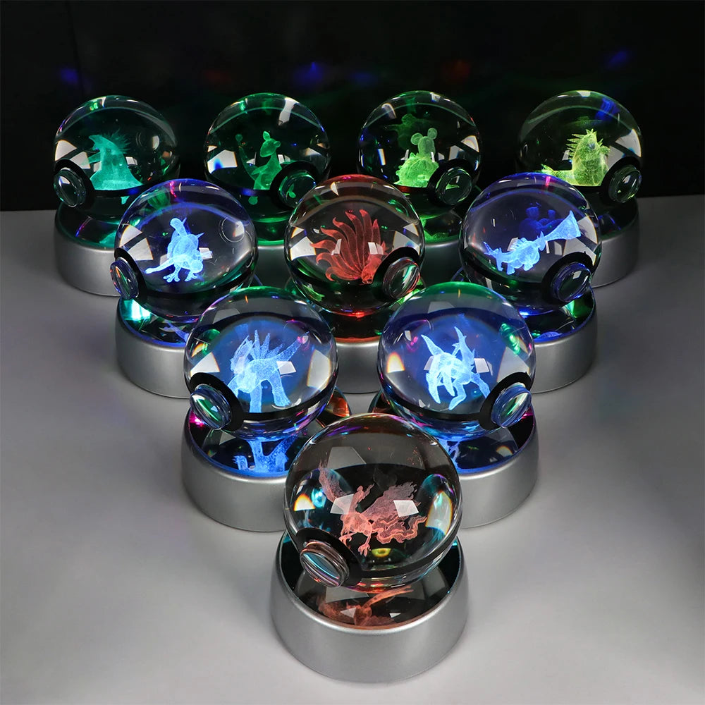 Lámpara LED Pokémon 3D – Bola de Cristal
