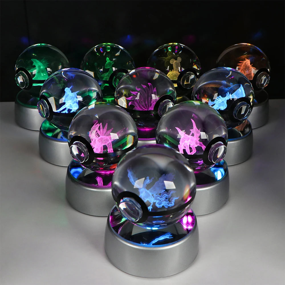 Lámpara LED Pokémon 3D – Bola de Cristal