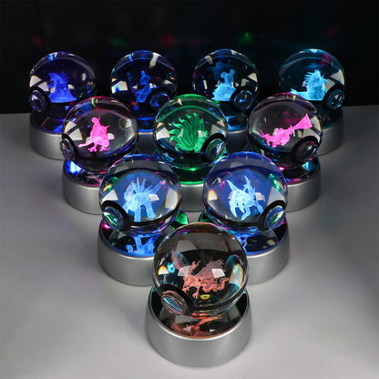 Lámpara LED Pokémon 3D – Bola de Cristal